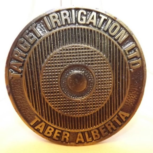 Vintage Target Irrigation Ltd. Brass Belt Buckle - Picture 1 of 5